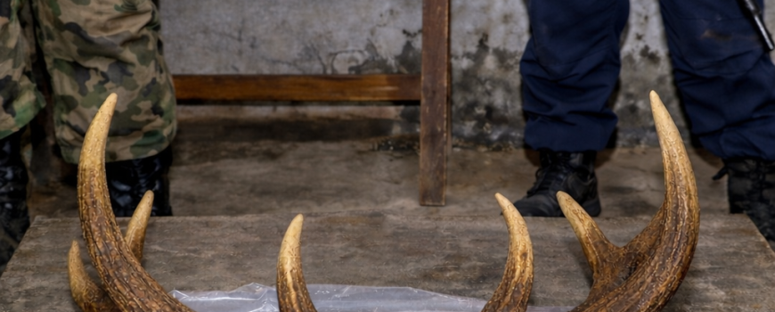 बुधबारेमा हरिणको सिङ भेटियो 